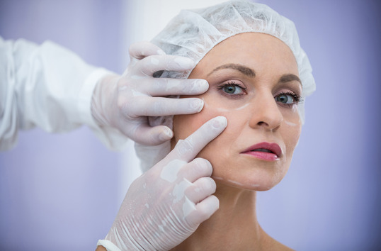 Close-up of dermatology skincare products